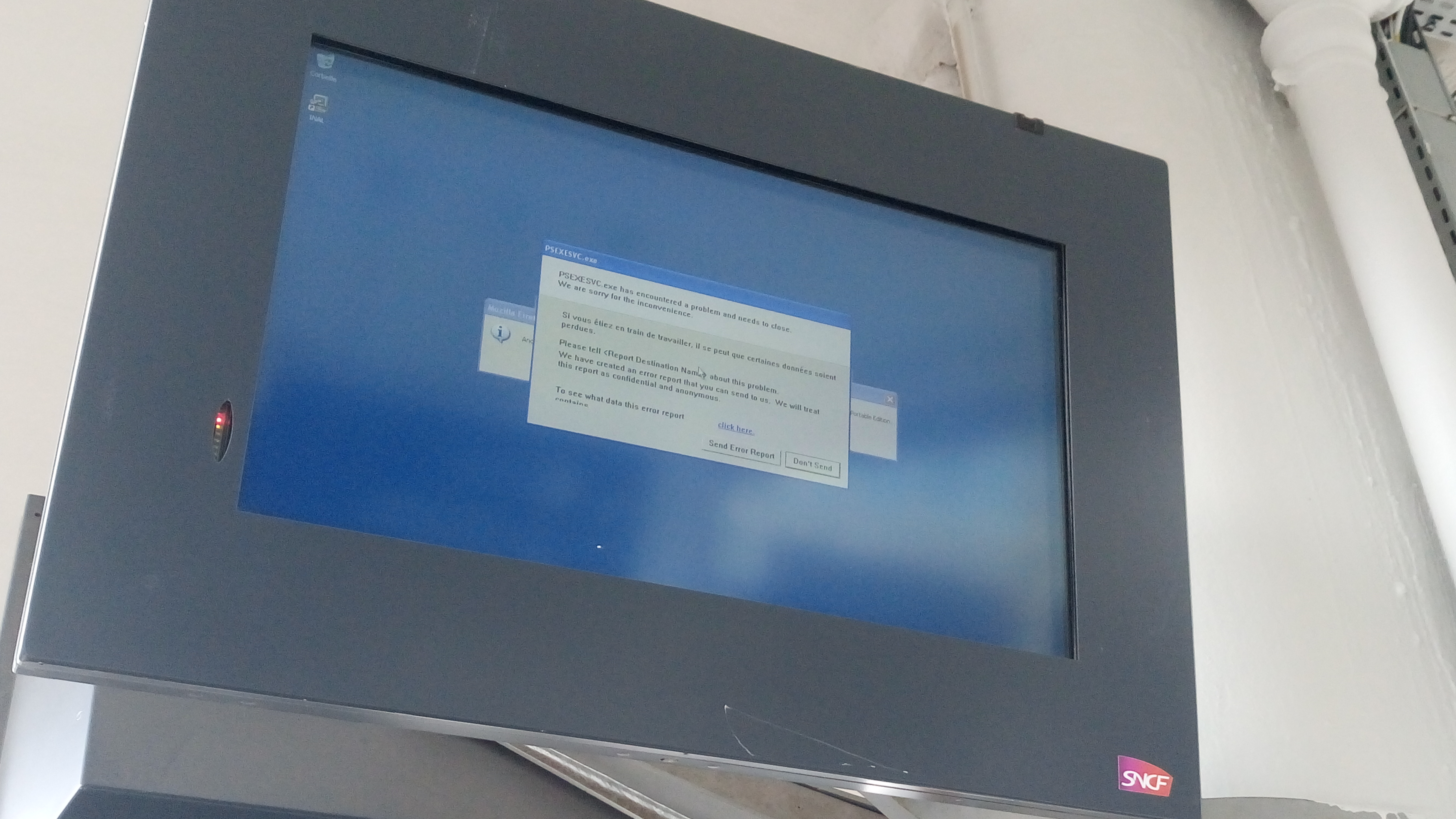 « Si vous étiez en train de travailler, il se peut que certaines données soient perdues »!